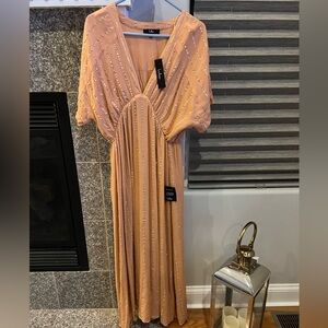Lulu's Shimmering Goddess Maxi Dress